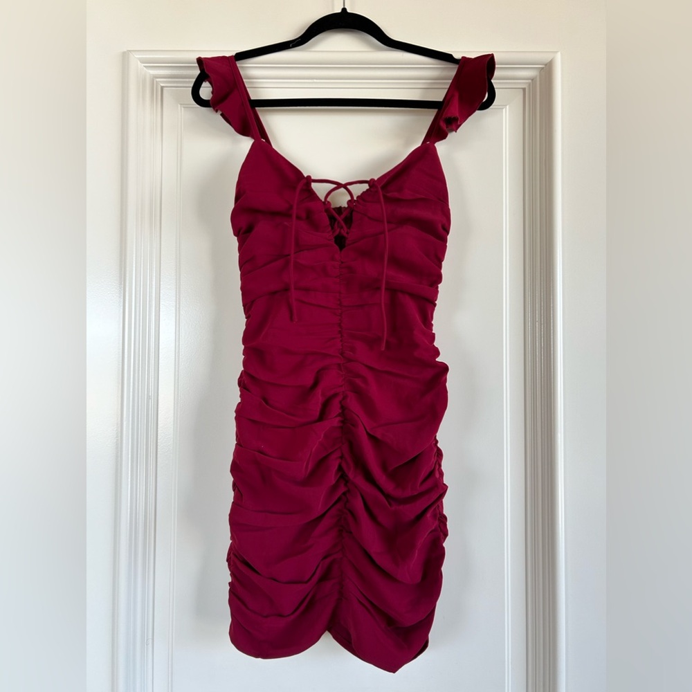 Hello Molly Red Rouche Dress